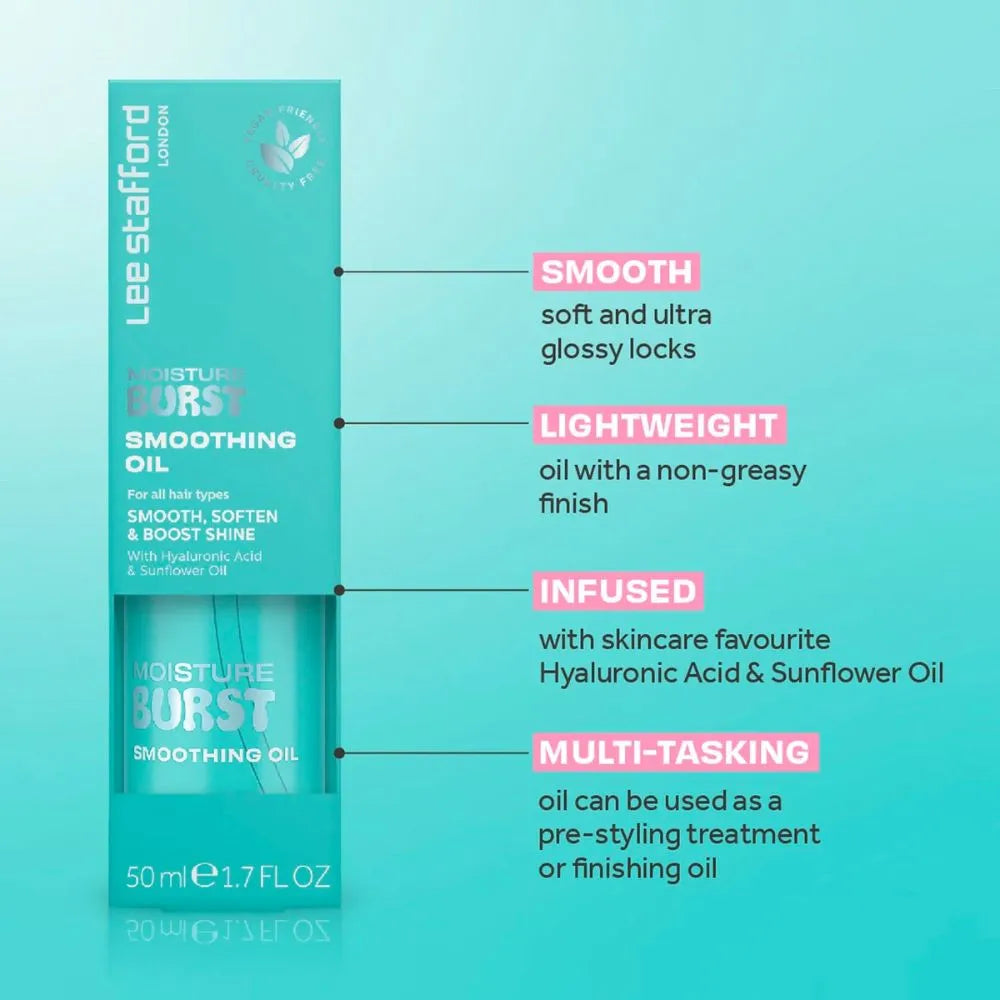 Lee Stafford Moisture Burst Smoothing Oil – 50ml