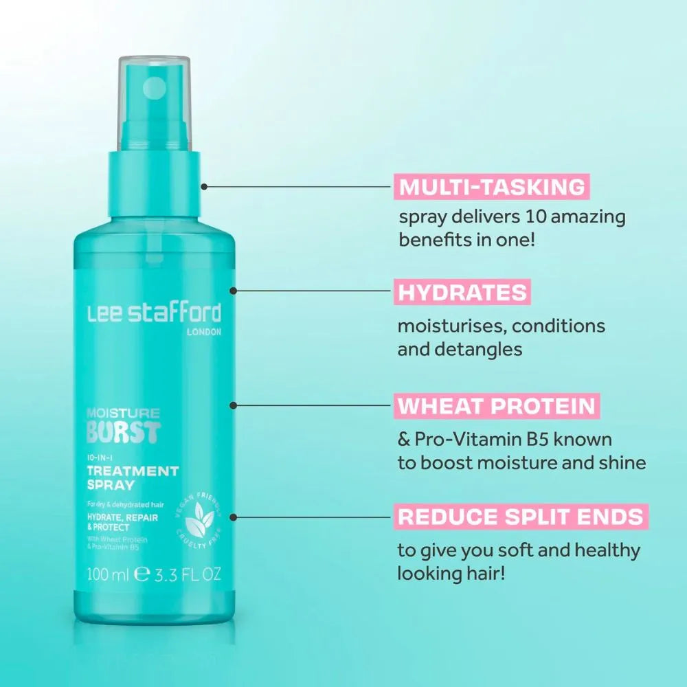 Lee Stafford Moisture Burst 10-In-1 Treatment Spray – 100ml