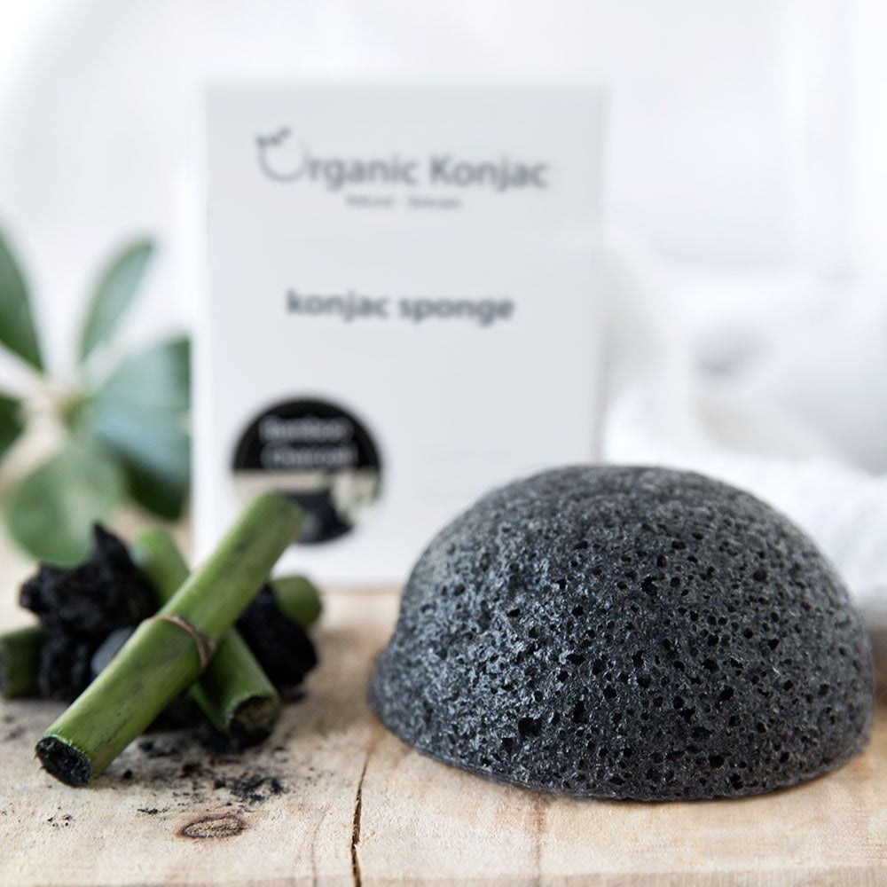 Organic Konjac Svamp Bamboo Charcoal – Akne og uren hud