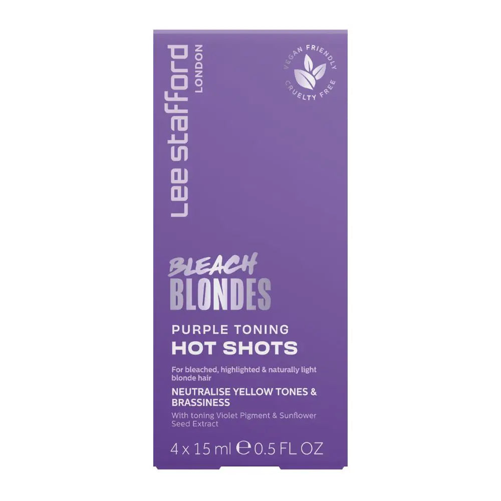 Lee Stafford Bleach Blondes Purple Toning Hot Shot – 4x15ml