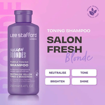 Lee Stafford Bleach Blondes Purple Toning Shampoo – 250ml