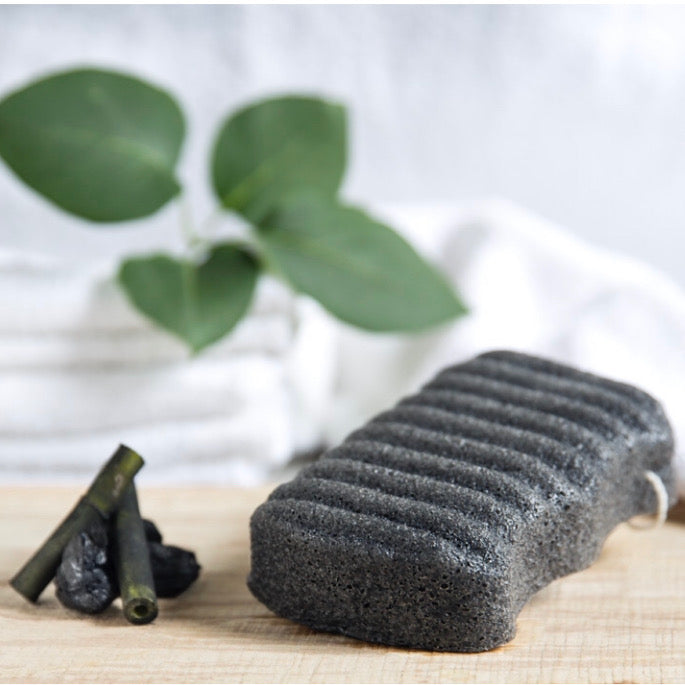 Organic Konjac Svamp Krop – Bamboo Charcoal til uren hud